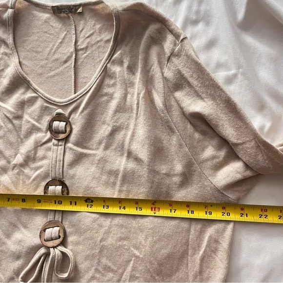 Beyond Capri Italian Lagenlook Tunic Top Boho Buckle Front OS - Picture 8 of 9